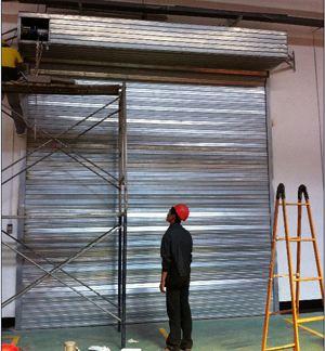 鋼質(zhì)防火卷簾門(mén)安裝圖片