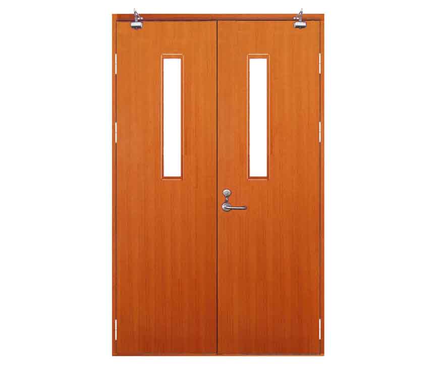 鋼質(zhì)木紋轉(zhuǎn)印防火門(mén)圖片